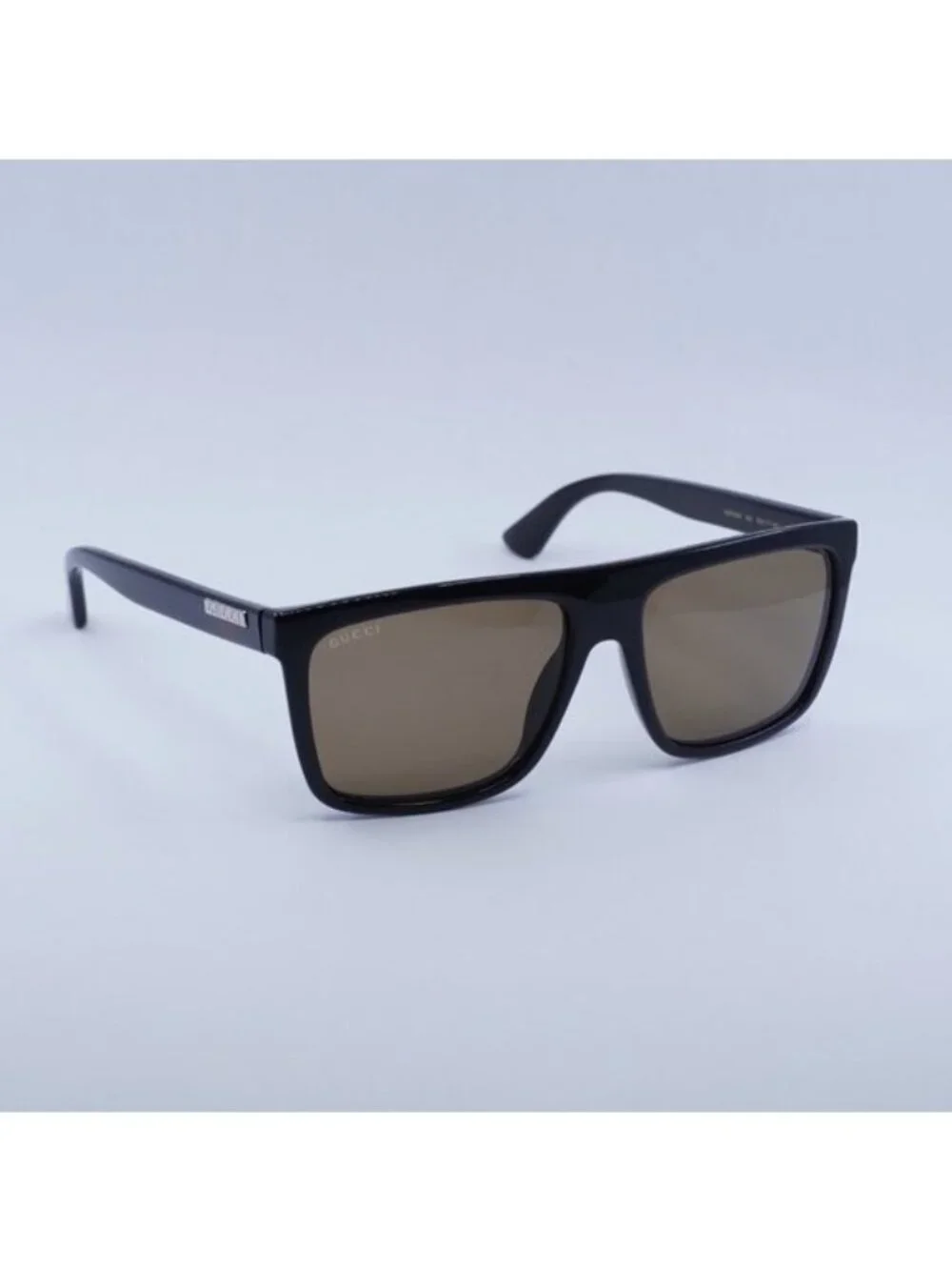 Gucci GG0748S 002 Sunglasses Black Square Frame, Brown Lenses